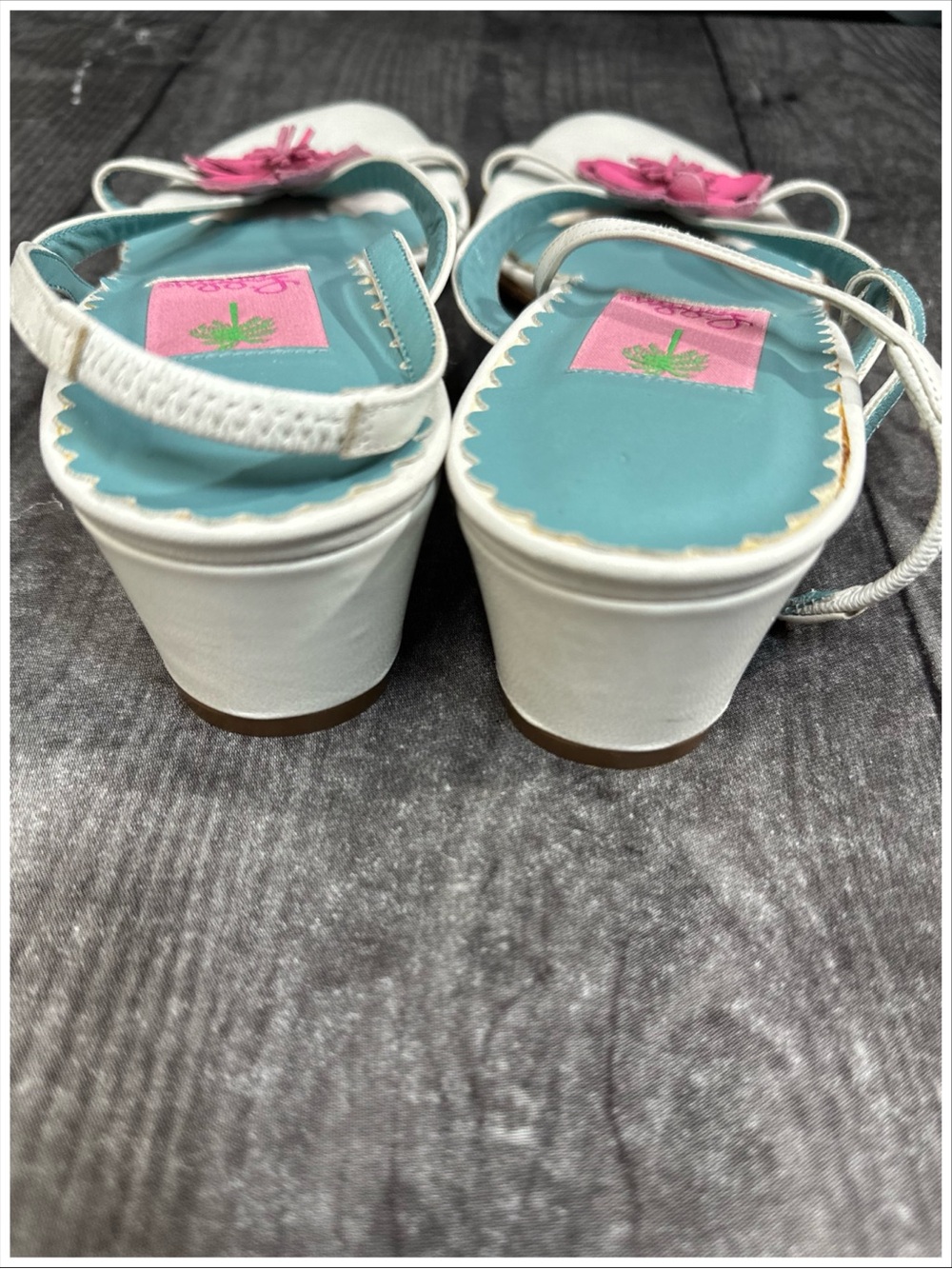 Vintage Lilly Pulitzer Kitten Heel Sandals [S4183] - Picture 8 of 11
